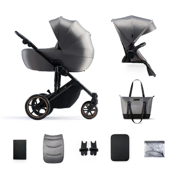 KINDERKRAFT universalus vežimėlis PRIME 2 2in1, shadow grey, KSPRIM02GRY2000