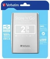Kietasis diskas Verbatim, HDD, 2 TB, sidabro