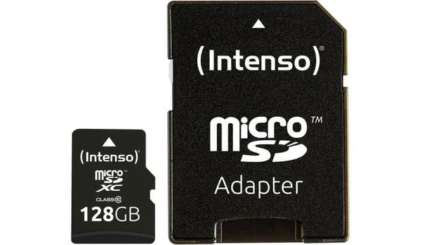 Atm. kort. Micro SD INTENSO 3413491 128GB C10/W/ADAPTER