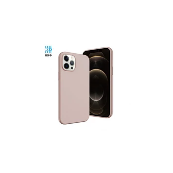 Riff Thin &amp; Soft silicone case with soft fiber inside for iPhone 13 PRO Pink Sand