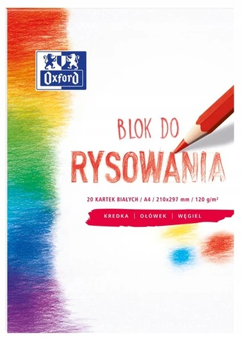 Oxford piešimo blokas A4, 20 lapų, 120g