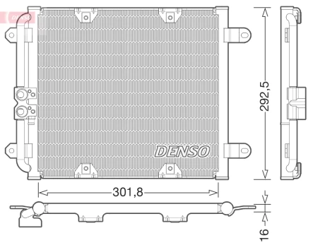 DENSO DCN02028 Air conditioning condenser