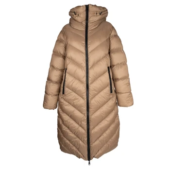 Pūkinė striukė moterims, Smėlio, Jackets