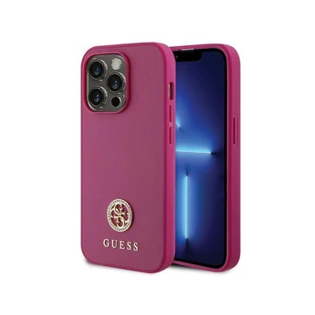 Guess Strass Metal Logo Back Case for Apple iPhone 15 Pro Max