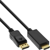 Kabelis InLine DisplayPort - HDMI 3m juoda (17183I) kaina