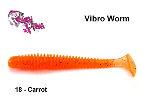 Guminukas Crazy Fish Vibro Worm Carrot 7.5 cm