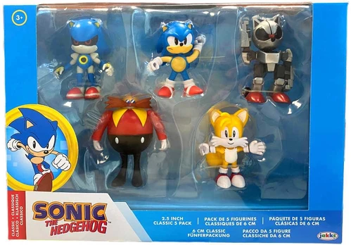 Sonic the Hedgehog figūrėlių rinkinys, 5 dalys, 6 cm