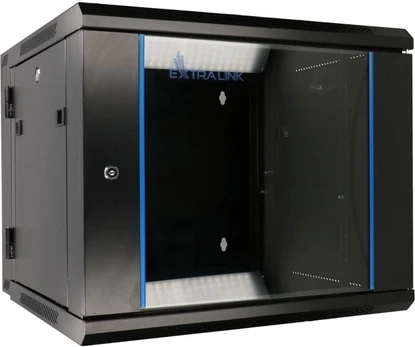 Wall cabinet rack 9U 600x600 black two sections