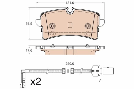 TRW GDB1975 Brake pad set