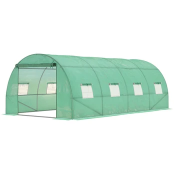 Šiltnamis plėvelinis, 6x3x2 m, 8 langai, žalias, 1 vnt