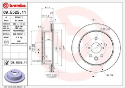 Stabdžių diskas BREMBO 09.E525.11 kaina