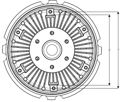 sankaba, radiatoriaus ventiliatorius NRF 49002
