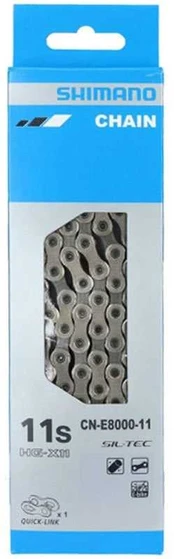 SHIMANO MTB/Sil/E-bike CN-E8000 chain - 11 speeds - 126 links + quick link