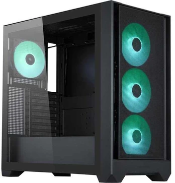 Silentware „Flow 110 A-RGB“ (juodas, grūdintas stiklas)