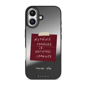 Nothing Changes - iPhone 17 Case, Elite Mirror Dark (MagSafe) / Silver
