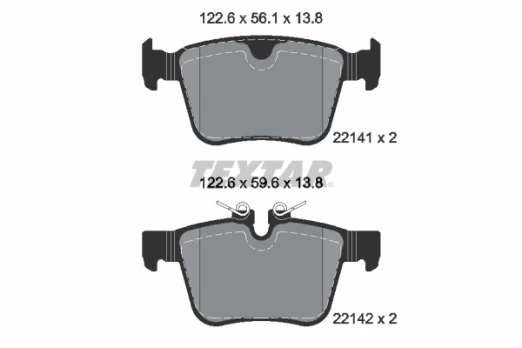 TEXTAR 2214103 Brake pad set