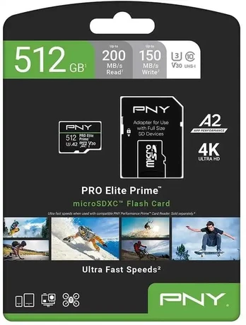 MicroSDXC 512GB Class 10 P-SDU512V32200PEP-GE