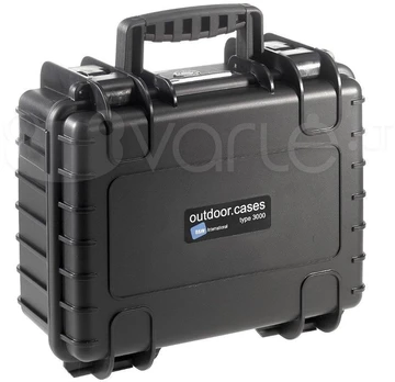BW Outdoor Case Type 3000 / Juodas (iš anksto supjaustytas putplastis)