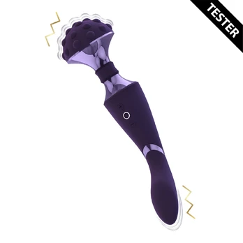Shiatsu Bendable Massager Wand Purple - Dual Motor Flexible Design