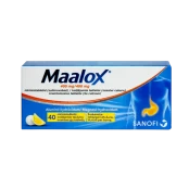 MAALOX 400 mg/400 mg kramtomosios tabletės N40 kaina