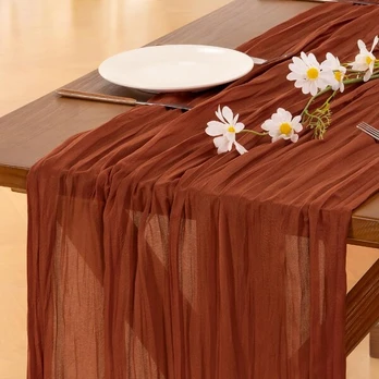Marlės stalo takelis 300×90 cm, rudas