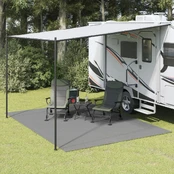 Stovyklavimo paklotas, antracito spalvos, 4x3m kaina