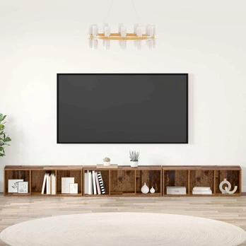 Televizoriaus spintelė 3 pcs Sena mediena 37 x 35 x 107.5 cm