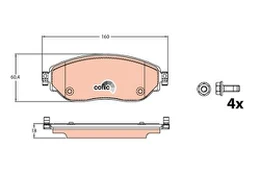 TRW GDB2096 Brake pad set