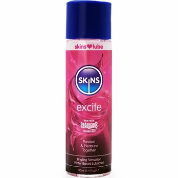 Skins Excite Water-Based Lubricant 130ml - Enhanced Formula with Natural Extracts