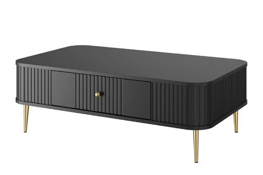 Coffee Table Vesper - Black / Gold Legs