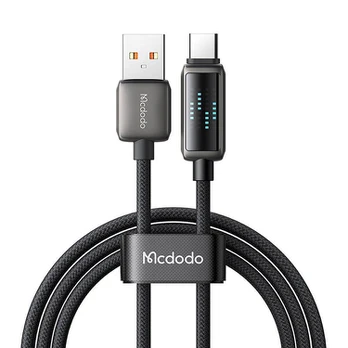 MCDODO USB-C GREITO ĮKROVIMO KABELIS SAMSUNG XIAOMI C TIPO 6A 100W 1M LED
