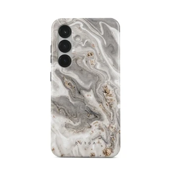 Snowstorm - Grey Marble Samsung Galaxy S25 Plus Case, Tough (Magnetic) / N/A