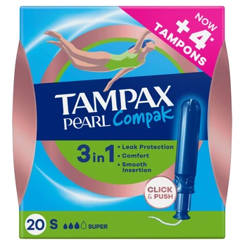 TAMPAX PEARL COMPAK super tampon 20 units