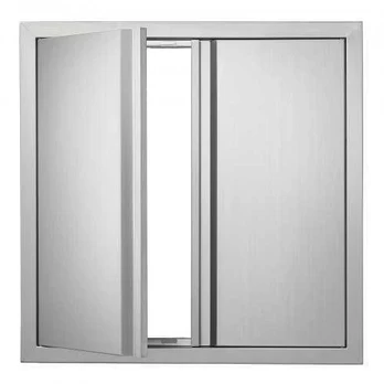 Lauko virtuvės durys 610x610 mm, nerūdijančio plieno