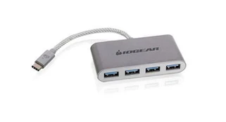 iogear HUB-C USB 3.2 Gen 2 (3.1 Gen 2) Type-C 5000 Mbit/ai Sidabras