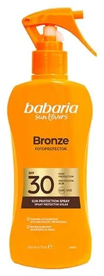 Babaria Sol Bronze Protector Solar Aloe Purškiklis Spf30 200ml