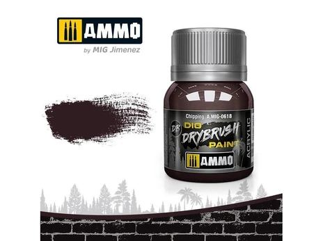 AMMO by MIG Jimenez AMMO MIG - Sendinimo priemonė DRYBRUSH Chipping, 40ml, 0618