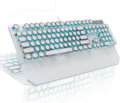 Magegee MK-STORM White, Blue Lighting, Blue Switch, US