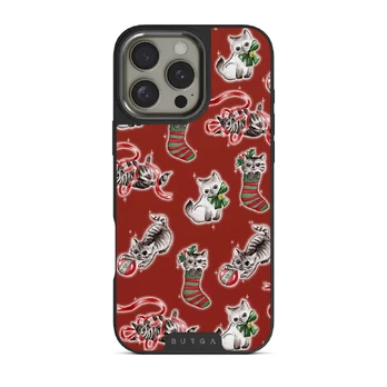 Merry Kitty - iPhone 16 Pro Case, Elite Dark (MagSafe) / Gunmetal