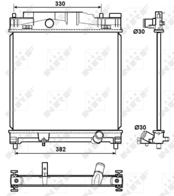 Variklio radiatorius NRF NRF 53072
