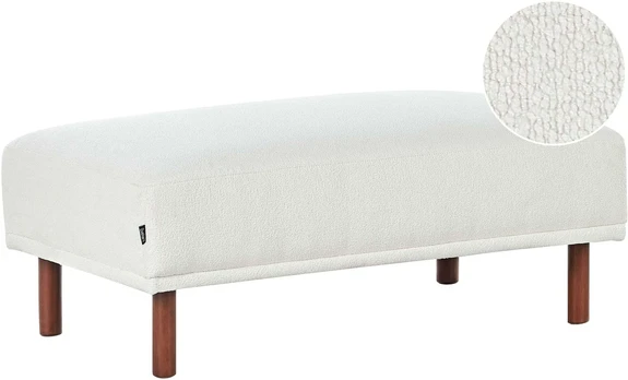 Beliani Otomana HOLT Boucle Balta