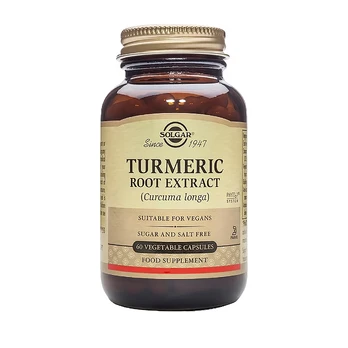 SOLGAR TURMERIC ROOT EXTRACT maisto papildas, 60 kapsulių