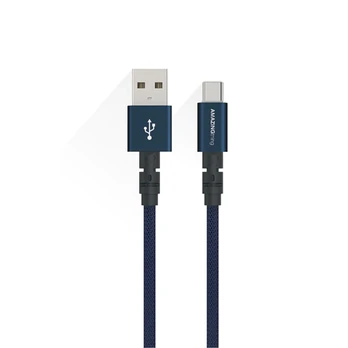 Premium kabelis USB - Type C (mėlynas, 1.1m)