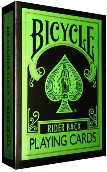 Žaidimų kortos - Bicycle Rider Back Reverse (plastikinis, 52 kortos, juoda)