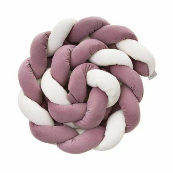 Bumper - BRAID - P02-0553 - VELVET - DARK PINK (purple) / ECRU - size 250 cm