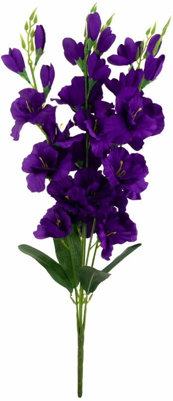 Dirbtinė gėlė, žalia sp./violetinė sp., 68 cm