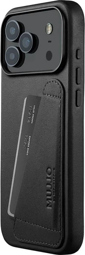 Mujjo iPhone 17 Pro Max Wallet Leather Case in premium leather with MagSafe and durable Velore