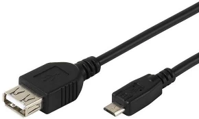 „Vivanco“ kabelis „microUSB“ – USB OTG 0,15 m (45298) kaina