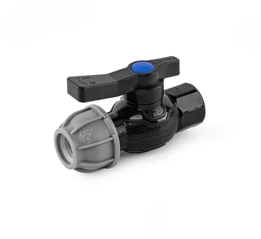 Rutulinis vožtuvas PN10 PE vamzdžiams Bradas, 20 mm / 1/2" vid.sr.