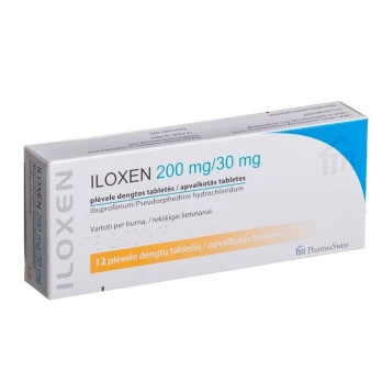 ILOXEN 200mg/30mg plėvele dengtos tabletės N12